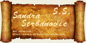 Sandra Štrbanović vizit kartica